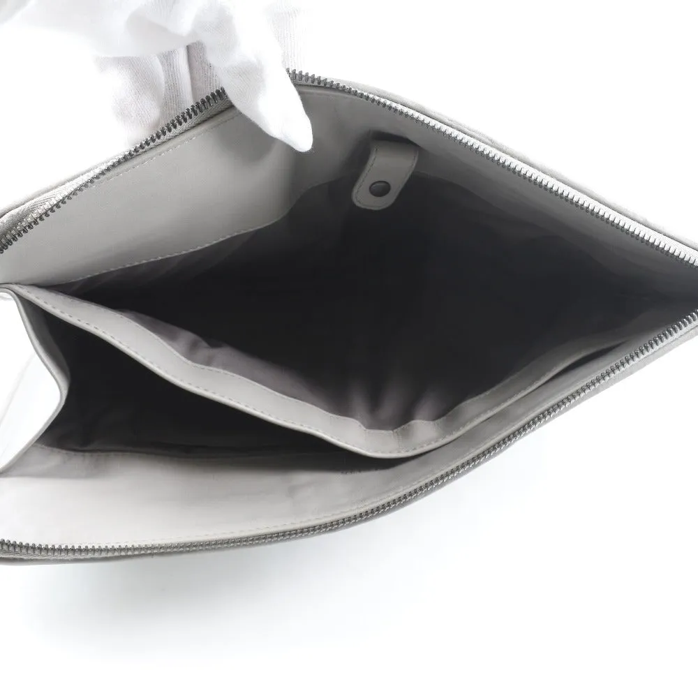 BOTTEGAVENETA Clutch bag Calfskin gray INTRECCIATO mens Used Authentic