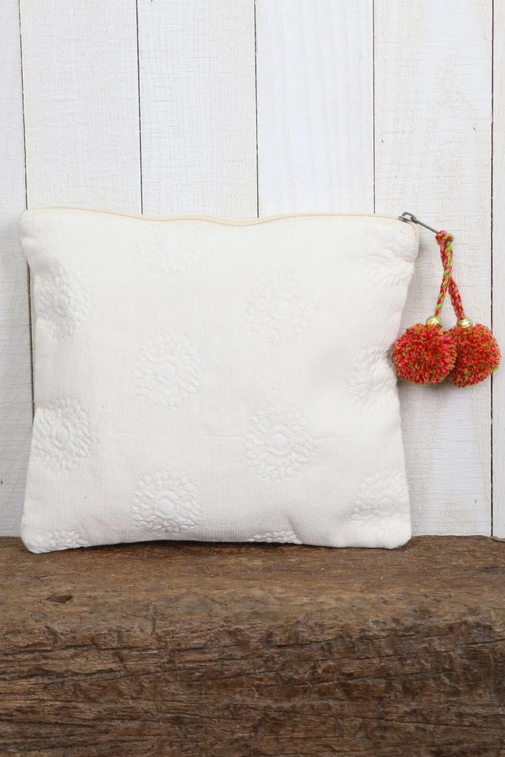 Clutch Bag With Pom Pom Tassel