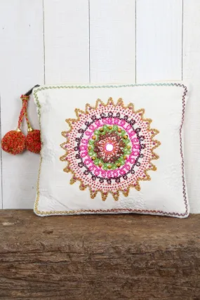 Clutch Bag With Pom Pom Tassel