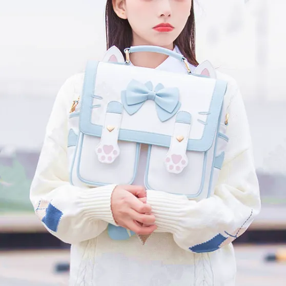Fashion Lolita Cat Paw Backpack PN6530