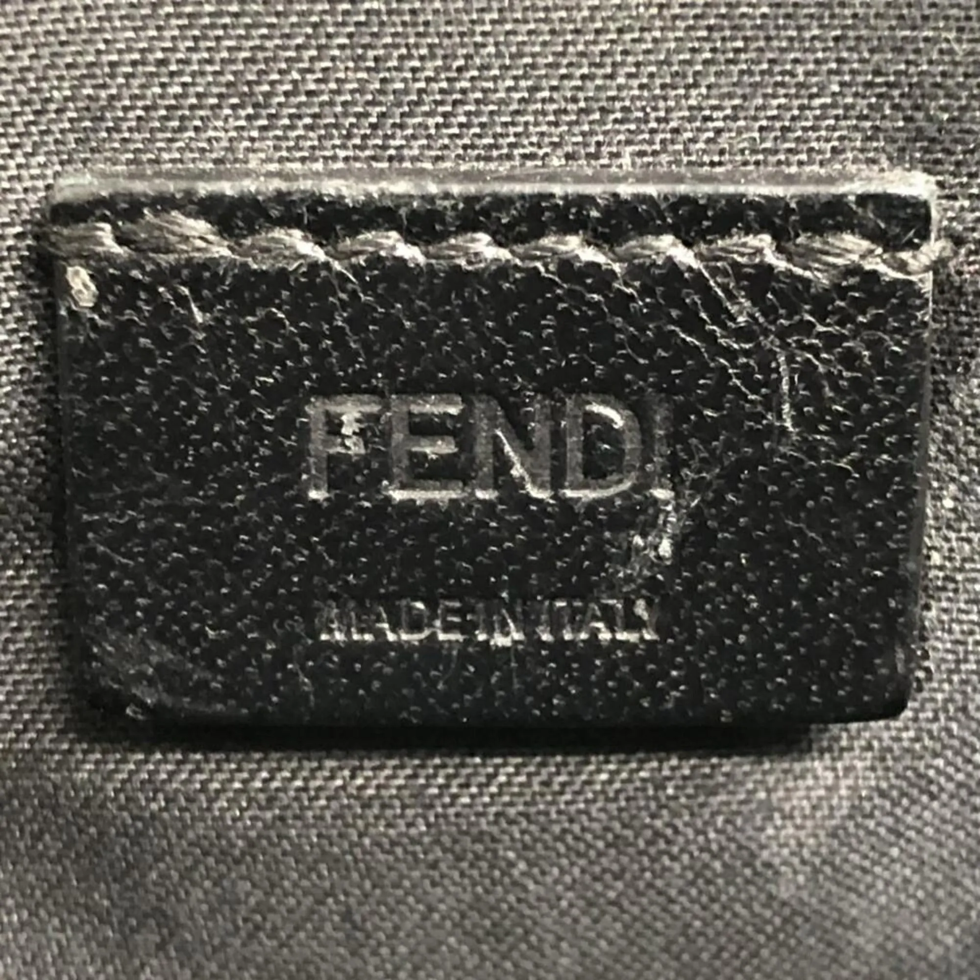 FENDI Leather Monster Clutch Bag 7N0078-SQP Black