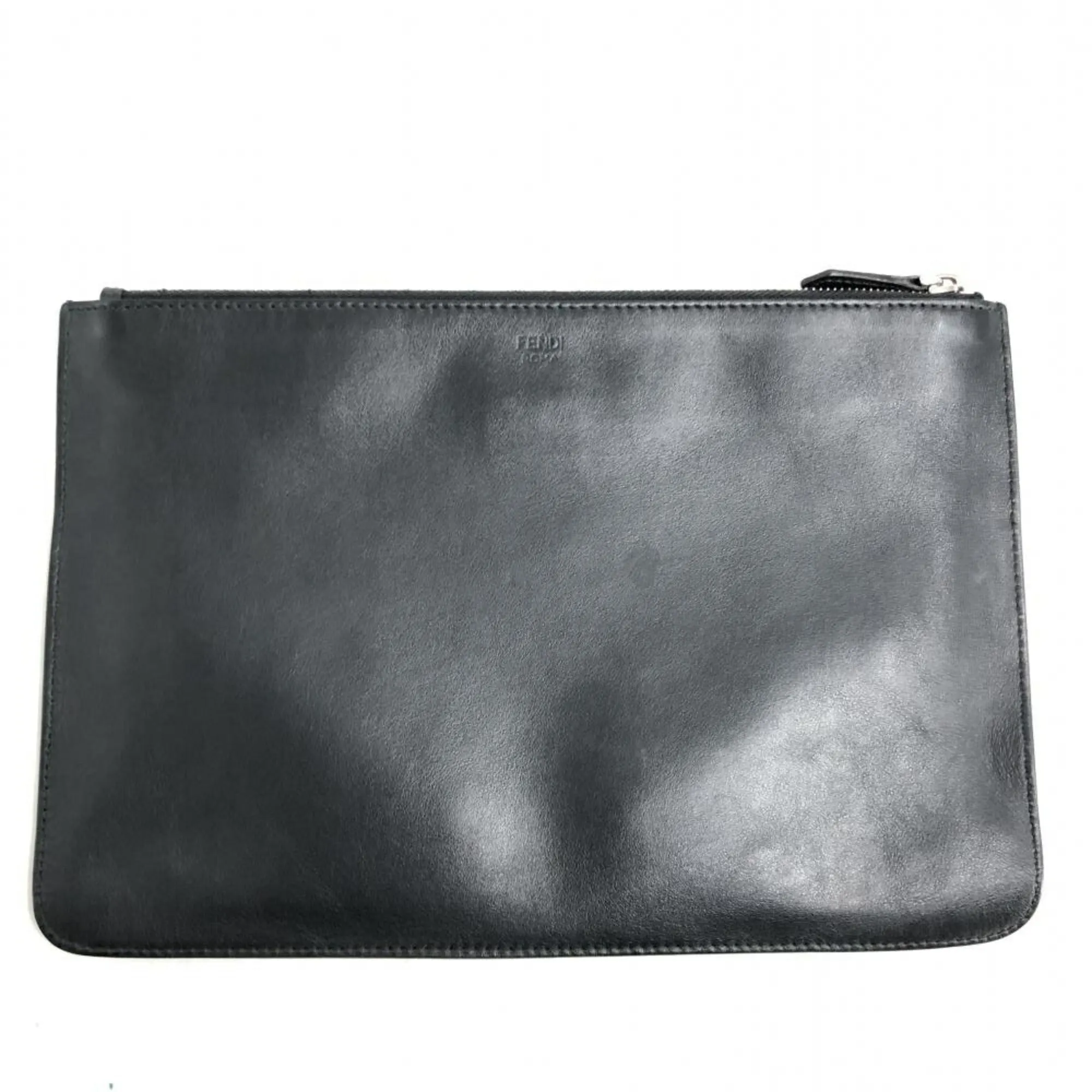 FENDI Leather Monster Clutch Bag 7N0078-SQP Black