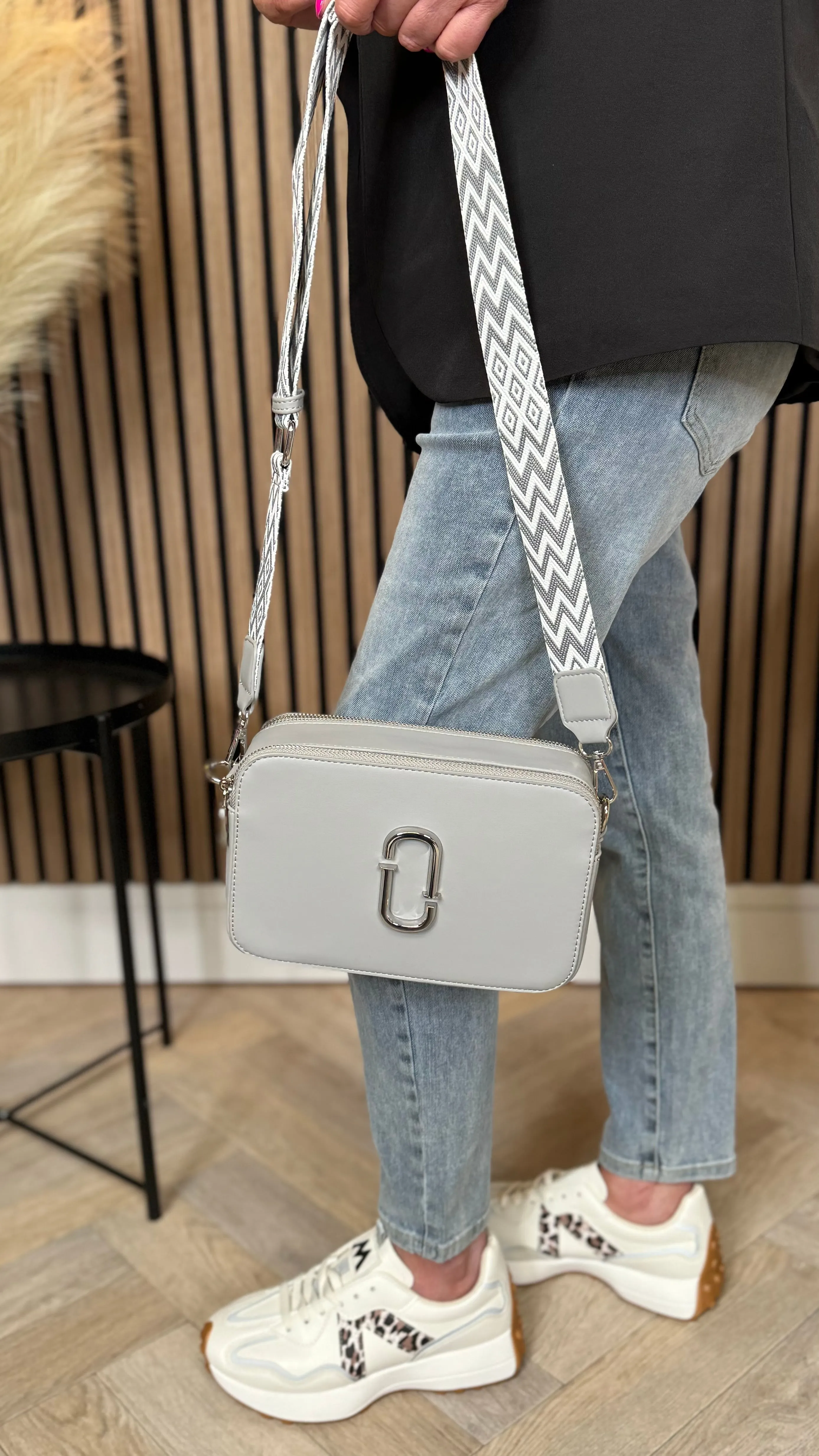 Gabby Grey Crossbody Handbag