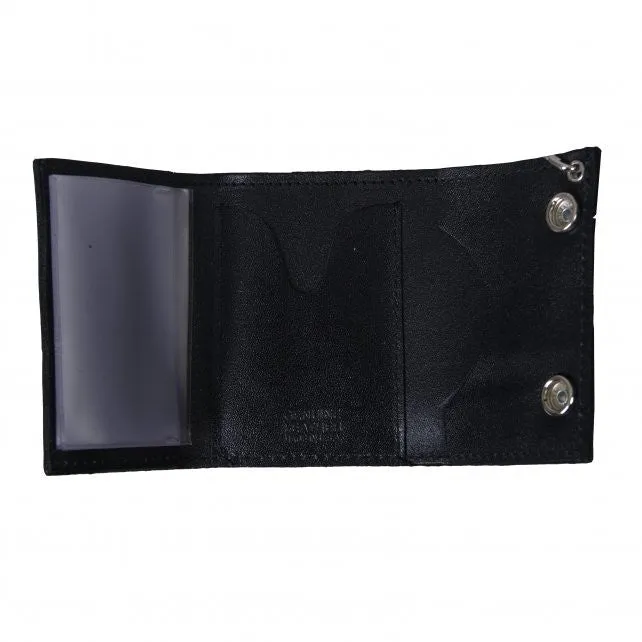 Hot Leathers Support Our Troops Leather Wallet w/ Chain American Made USA