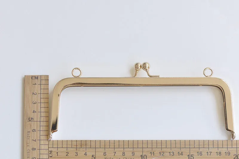 Light Gold Purse Frame With Screws 20cm x 7cm