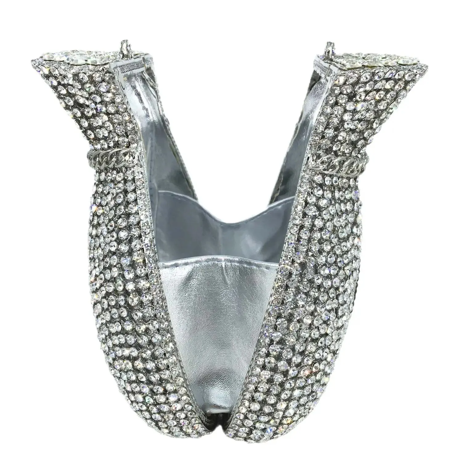 Luxury Bling Crystal Diamond Money 💰 Sign Dollar Clutch Purse