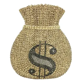 Luxury Bling Crystal Diamond Money 💰 Sign Dollar Clutch Purse
