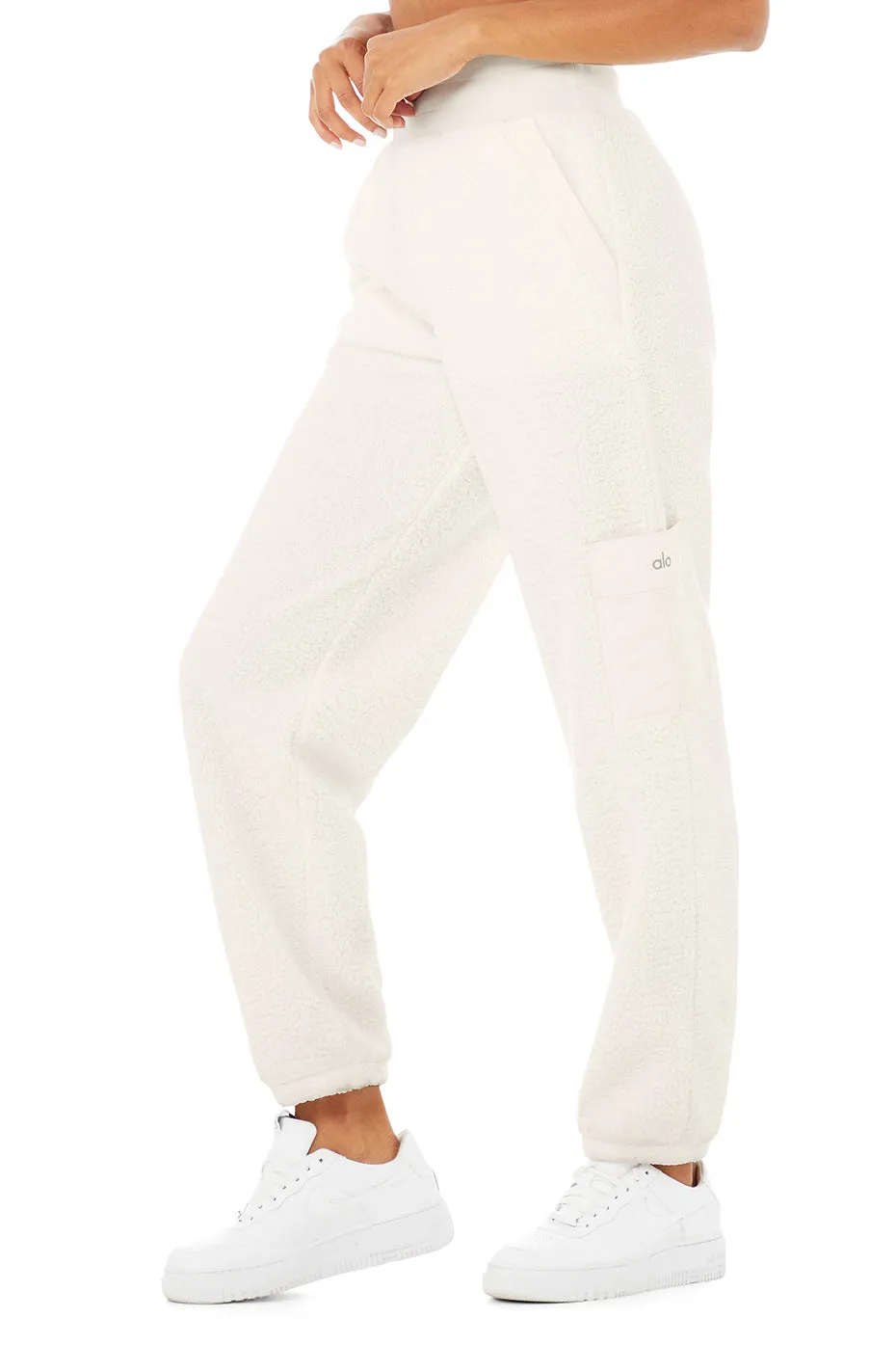 Micro Sherpa High-Waist Solstice Sweatpant - Ivory