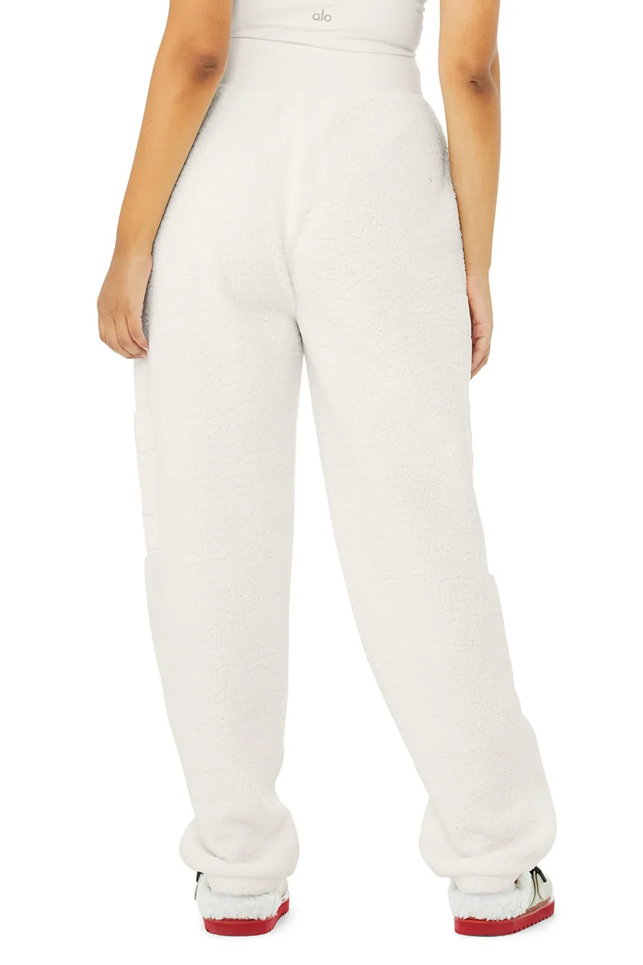 Micro Sherpa High-Waist Solstice Sweatpant - Ivory
