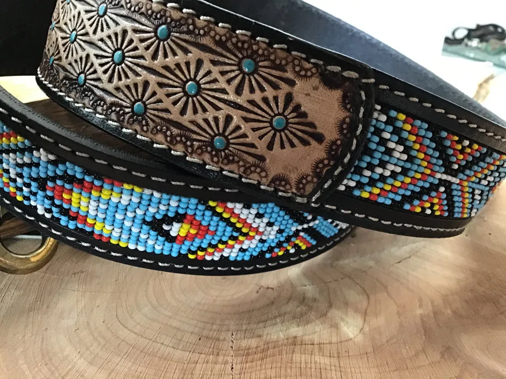 Myra Bag Cross Body Strap Beaded and Tooled