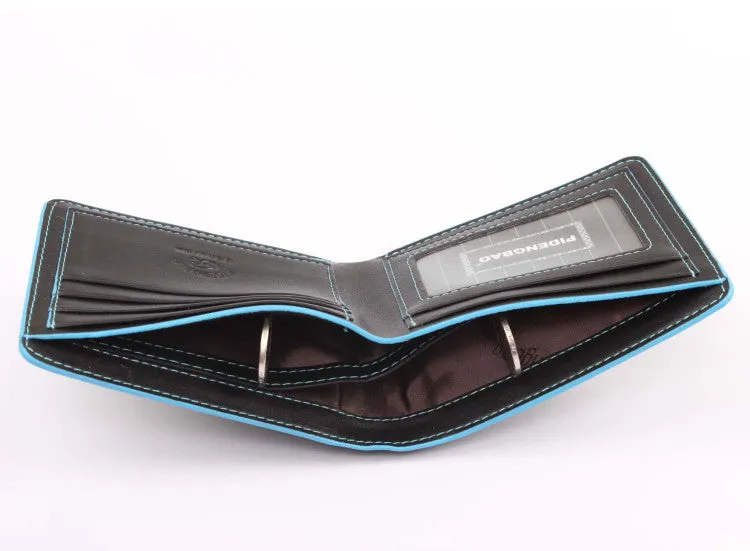 New fashion wallet brand cute wallets waterproof men wallets billfold colorful leather man purses for male
