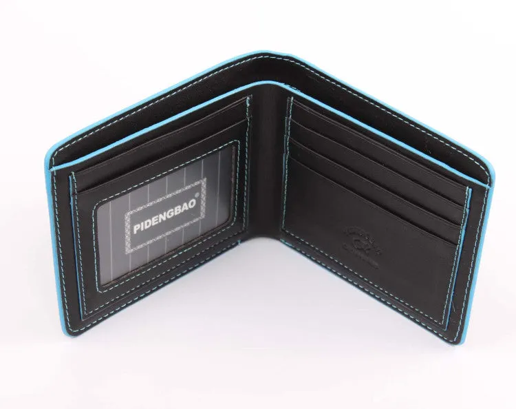 New fashion wallet brand cute wallets waterproof men wallets billfold colorful leather man purses for male