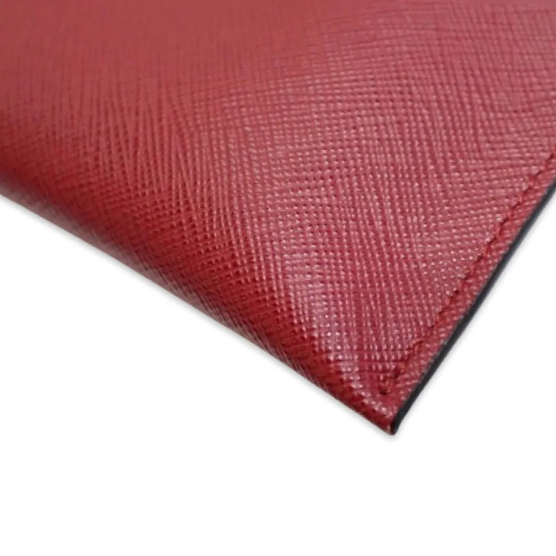 PRADA Red Saffiano Leather Pouch