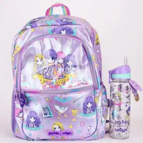 Smiggle Purple Harry Potter Anime Backpack & Accessories