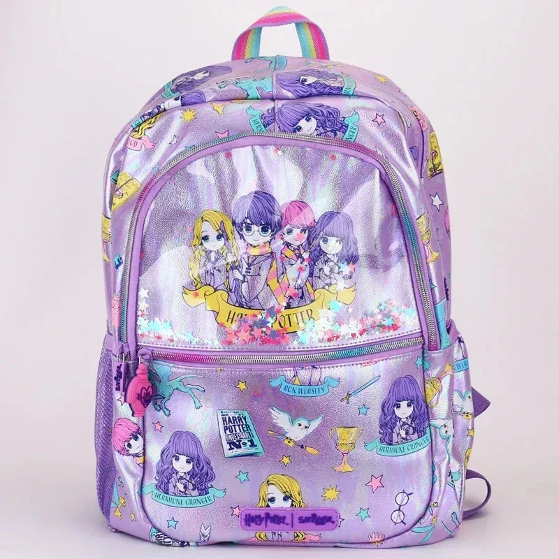 Smiggle Purple Harry Potter Anime Backpack & Accessories