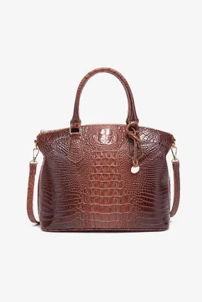 Vegan Leather Croc Embossed Handbag