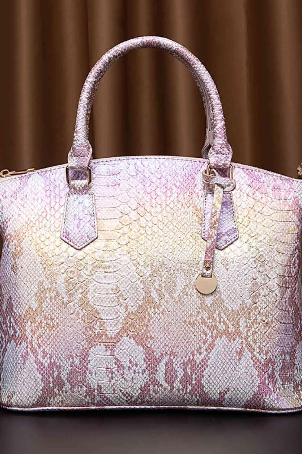 Vegan Leather Croc Embossed Handbag