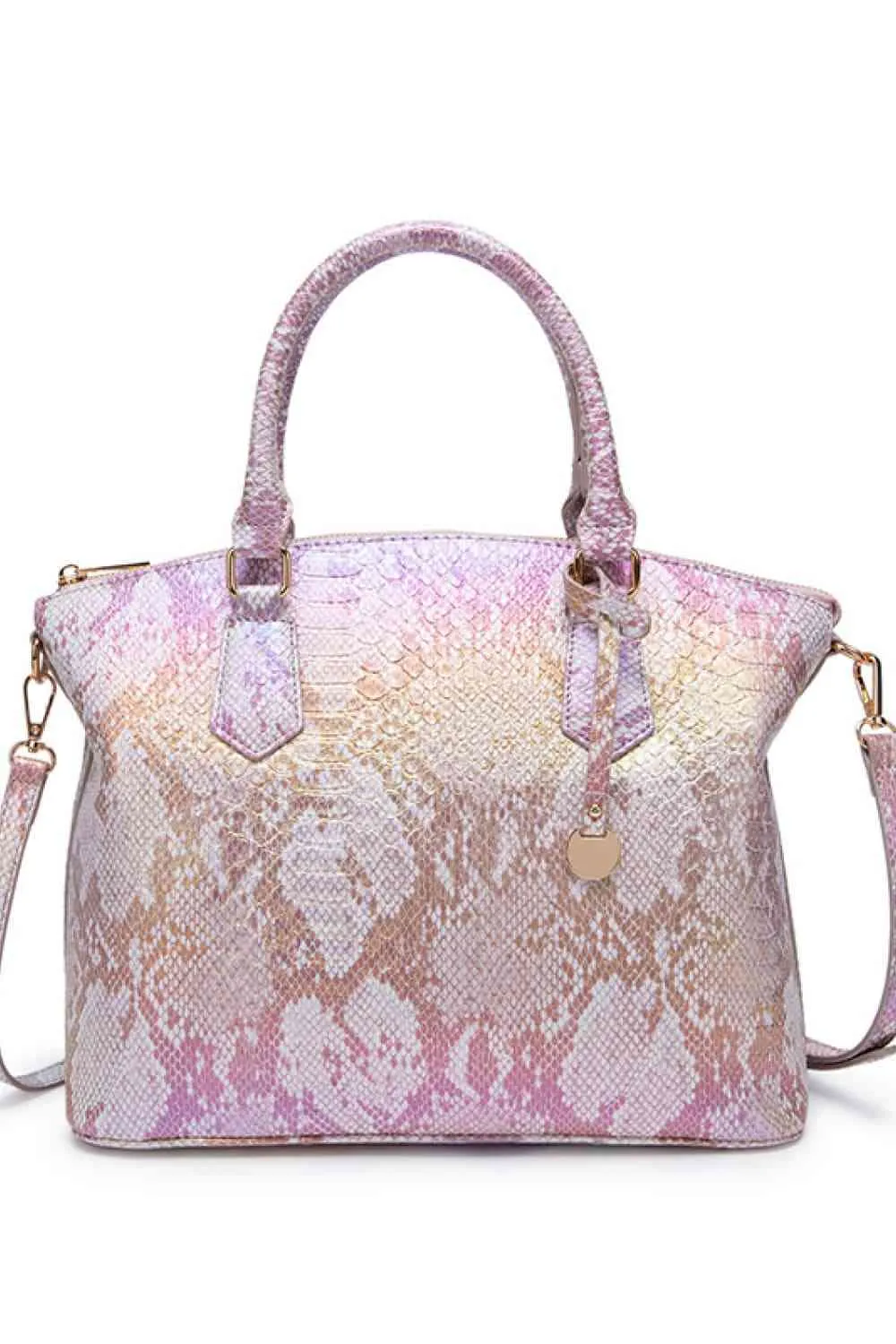 Vegan Leather Croc Embossed Handbag