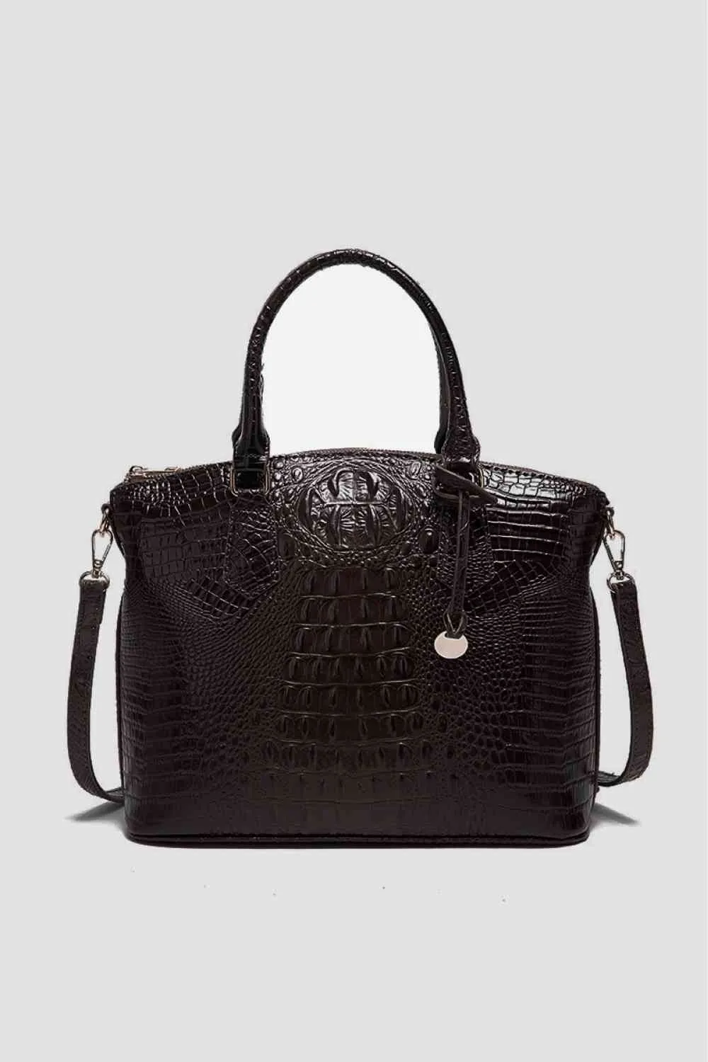 Vegan Leather Croc Embossed Handbag