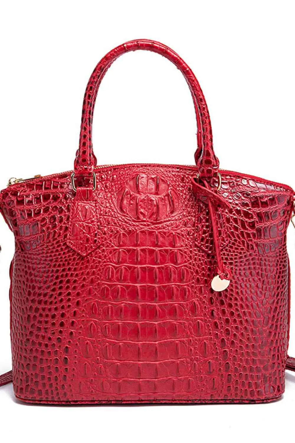 Vegan Leather Croc Embossed Handbag