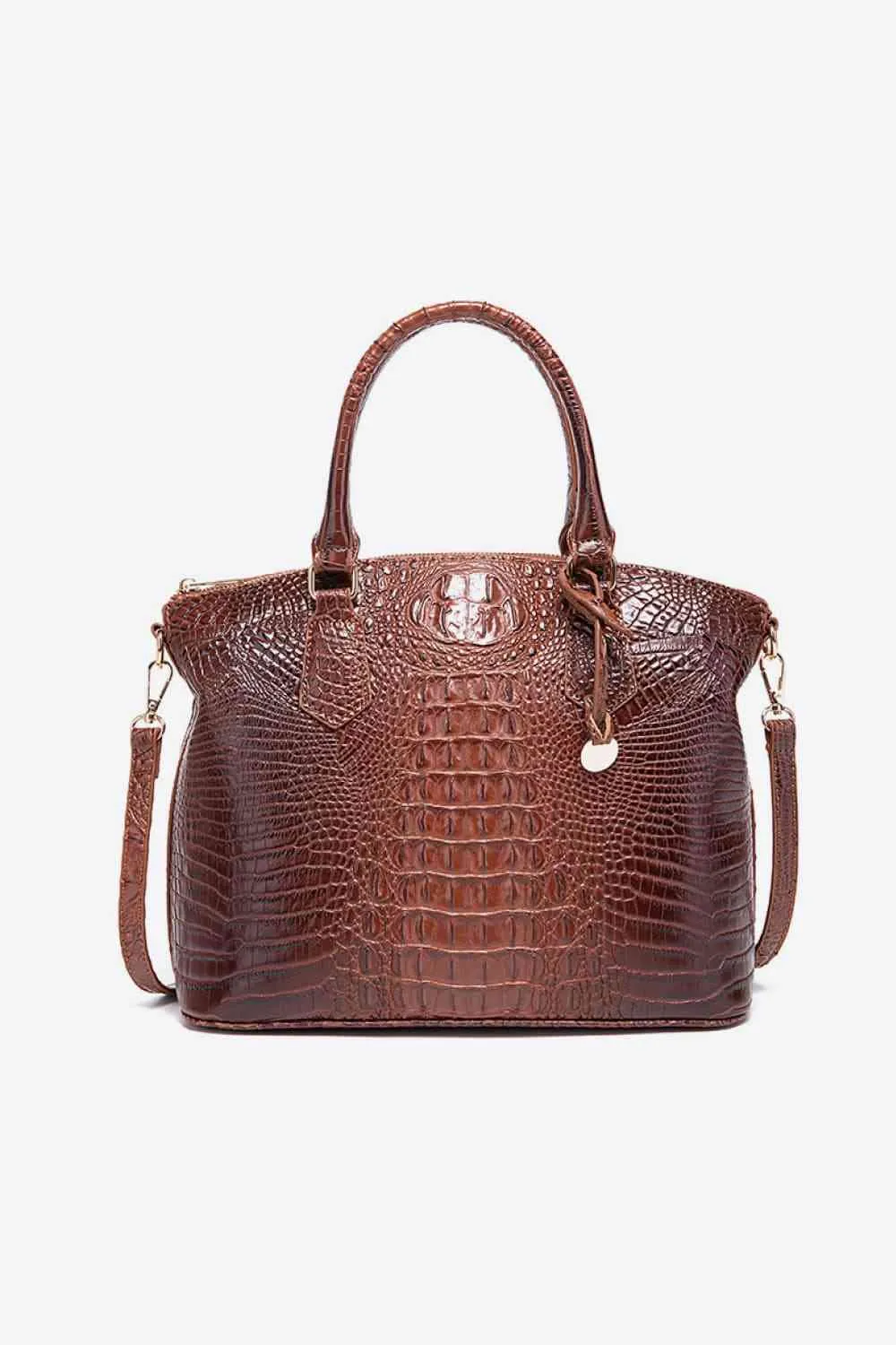 Vegan Leather Croc Embossed Handbag