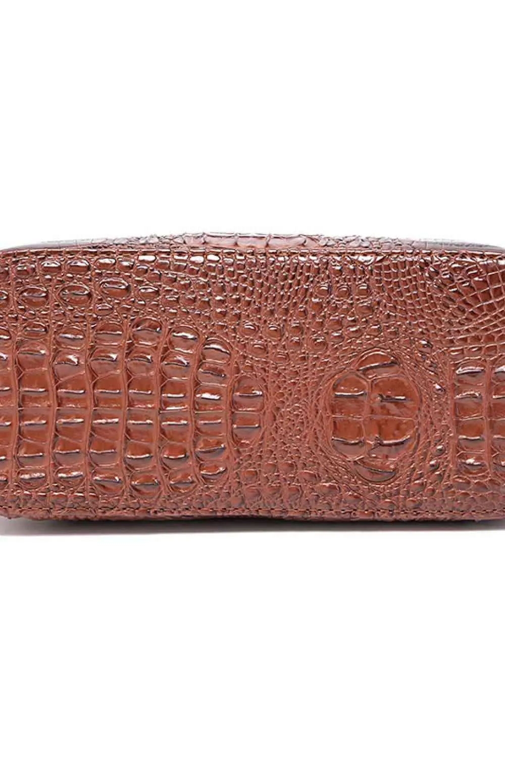 Vegan Leather Croc Embossed Handbag