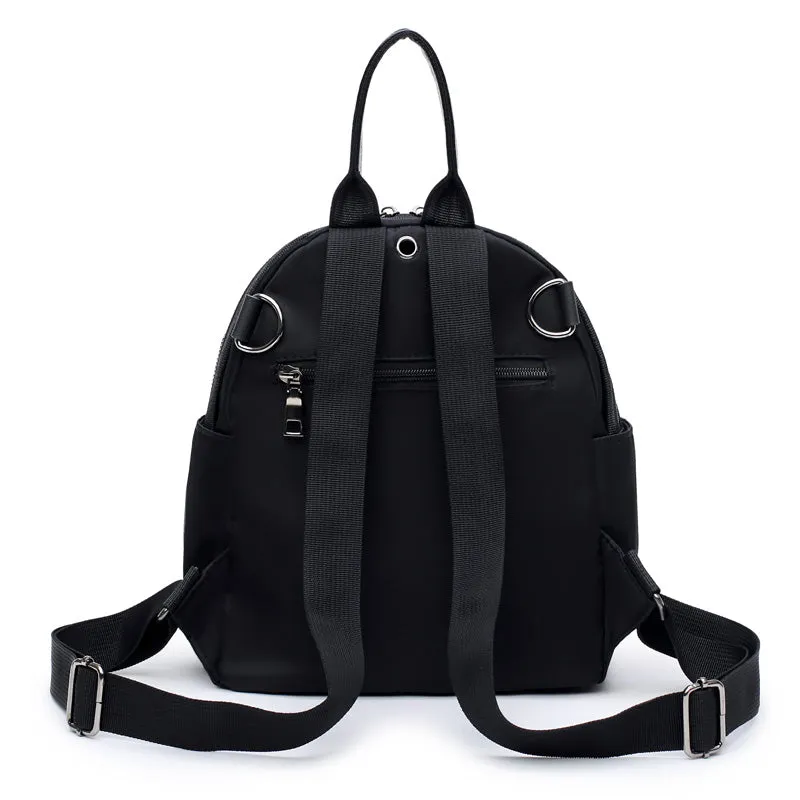 Women Backpack Nylon Waterproof Fashion Shoulder Bag Embroidery Floral Travel Backpacks